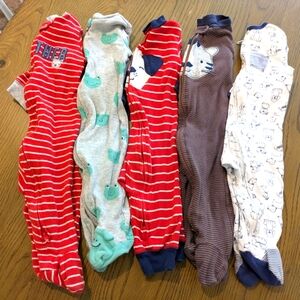 Carter's Pajama Bundle- Set Of 5- Sz. 6 Months